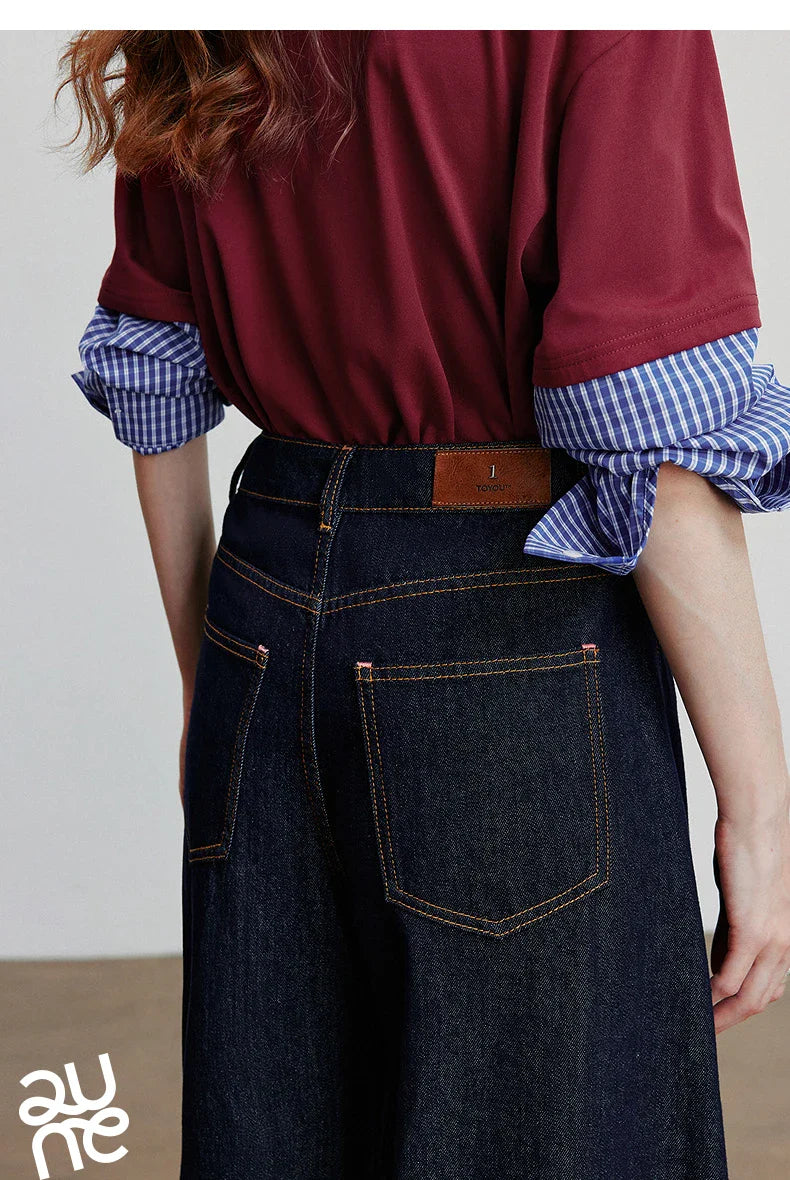 Women Denim Jeans 2025 Autumn New loose Curved Banana Wide Leg Pants
