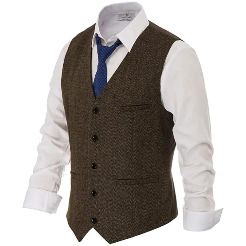 Men Vest Green Suede Velvet With Collar Single Breasted Waistcoat For Wedding Banquet Party Business Work Casual Daily Men Vest