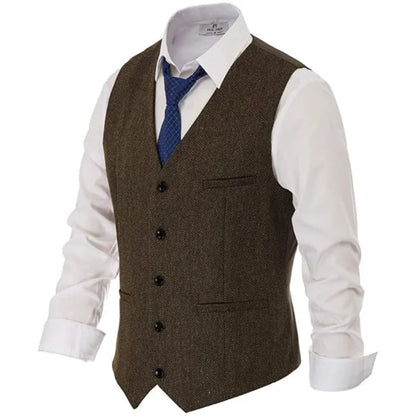 Men Vest Green Suede Velvet With Collar Single Breasted Waistcoat For Wedding Banquet Party Business Work Casual Daily Men Vest