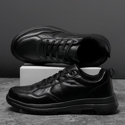 Men's Business Leather Shoes Soft Moccasin Shoes Comfortable Casual Shoes for Men Autumn Solid Black White Men Sneakers