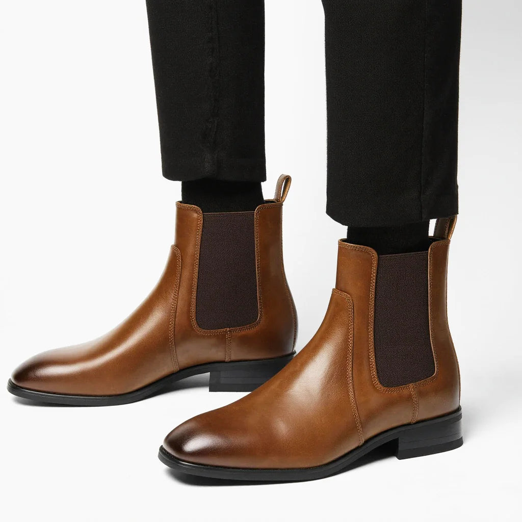 Men Boots Casual 2026 Fashion Brand Comfortable Boots Leather Chelsea boots