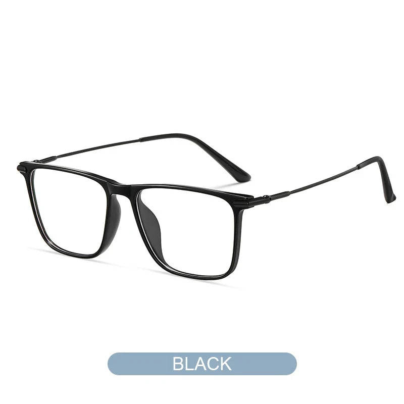 Titanium Classic Men's Square Frames Anti-blue Light Reading Glasses Myopia Can Be Customized Prescription Glasses 007
