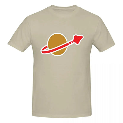 Classic Space Logo 100% Cotton T-shirt Male Classic T Shirts Men Round Neck Short Sleeve S-6XL