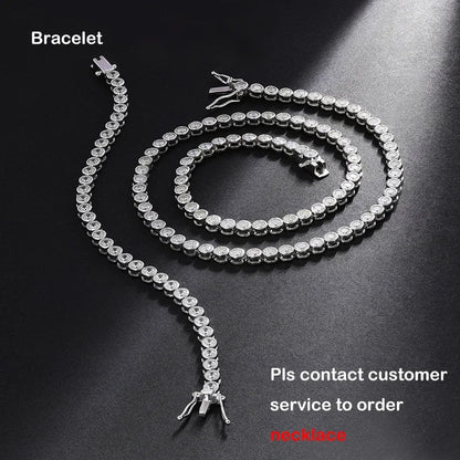 Sparkling 2/3mm Full Moissanite Tennis Bracelet for Women Party S925 Silver Plated 18K Pass Diamond Test Bezel Bracelets