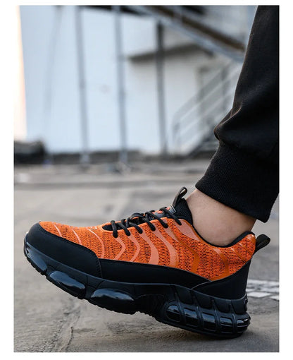 New 2024 Fashion Steel Toe Work Safety Shoes For Men Anti-smash Anti-puncture Indestructible Sneakers Protective Male Footwear