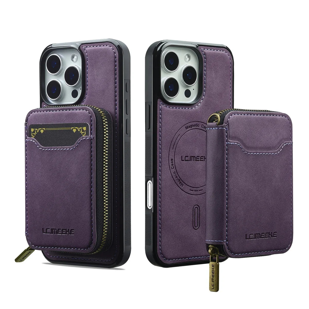 For Magsafe Magnetic Leather Phone Case for iPhone 16E 17 Air 16 15 Plus 14 13 12 11 Pro Max Wallet Card Holder Pocket Cover