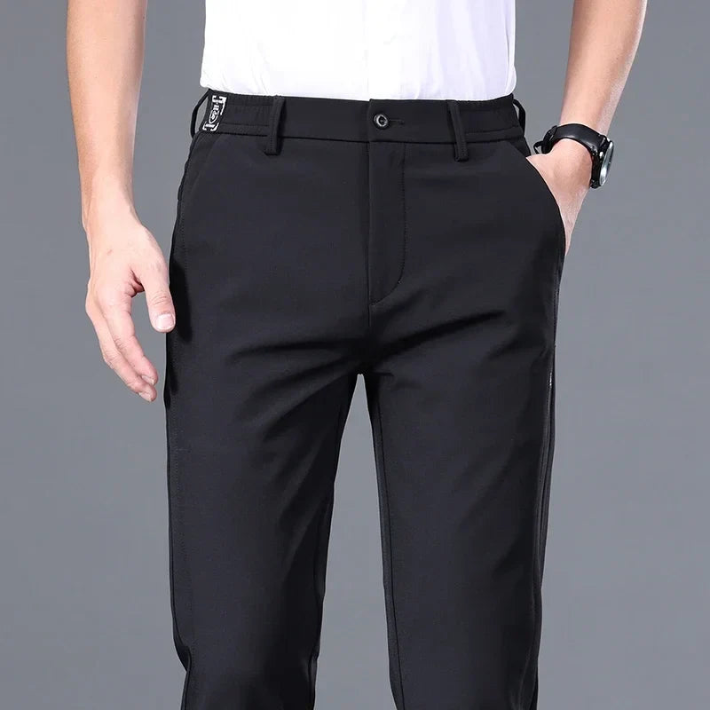 2025 Spring Summer Ultra-thin Men's Stretch Slim Straight Casual Pants High Quality Fashion Breathable Golf Sports Trousers