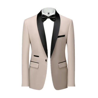 2026 Men's Skinny Terno Masculino, Formal Slim Fit Tuxedo Prom Suit / Male Groom Wedding Blazers High Quality Dress Jacket Coat