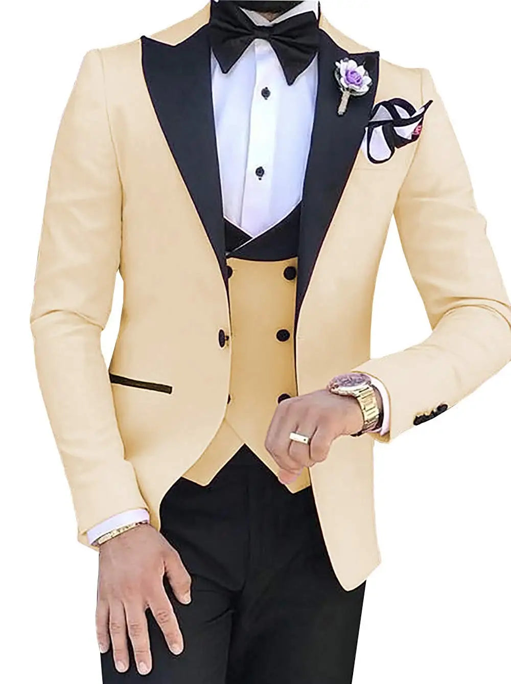 Custom Made Men Suits Terno Slim Groom Tuxedos Wedding Men Suits Terno Masculino (Jacket+Pant+Vest)