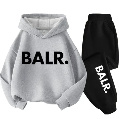 Children Hoodie Set Autumn Winter New York USA Letter Graphic Sweatshirt Pant Suit Baby Boy Girl Kid Sport Two Pieces Tracksuit