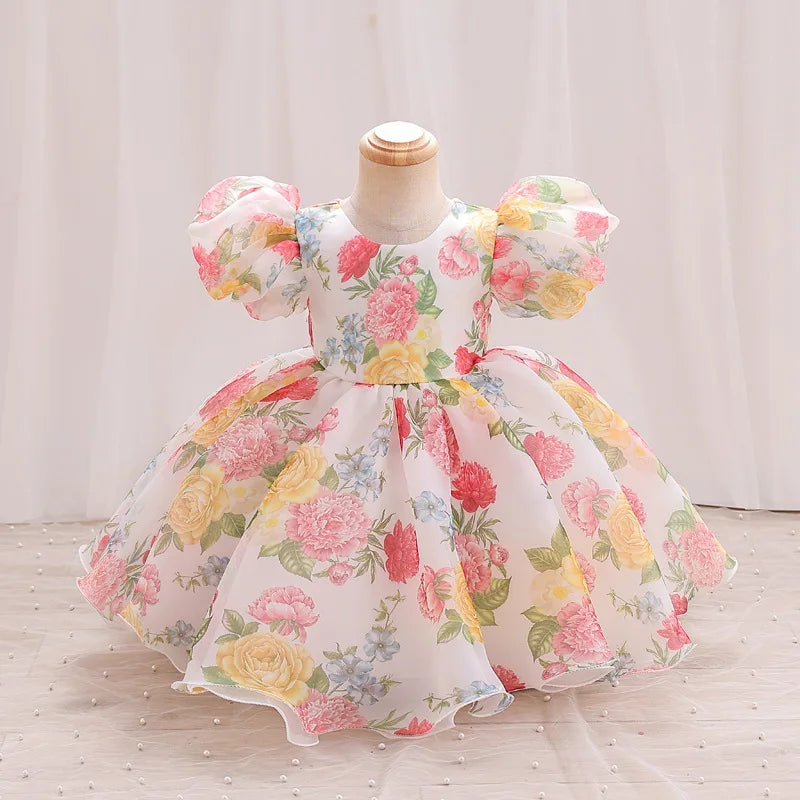 Rainbow Tutu Girls Party Dress Pageant Children Costume Princess Kids Bridesmaid Clothes For Birthday Wedding Gowns Vestidos 1-6
