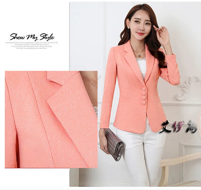 Fashion Women Blazers Jackets Work Office Lady Suit 2025 Slim Single Breasted Business Female Blazer Coats Formal Veste Femme