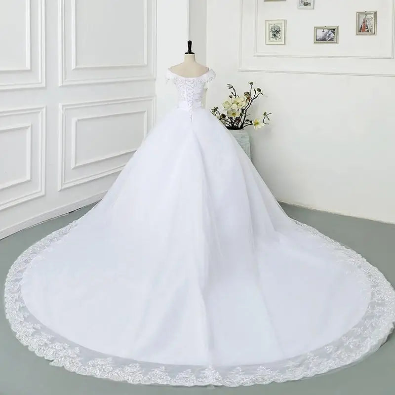 Off The Shoulder Princess Sweetheart Wedding Dress For Women Glitter Sleeveless 2025 Vintage Bride Bridal Customized