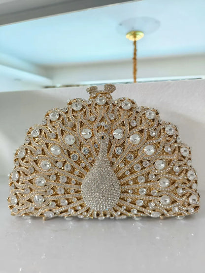 New Rhinestone Clutch Purse Women Elegant Wedding Party Bride Bag Prom Evening Handbag Sparkly Crystal Diamond Birthday Gift