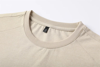 2026 New Men's Korean Style Fashion Badge Short Sleeved Sleeve Round Neck T-shirt Casual and Comfortable Summer Versatile Top