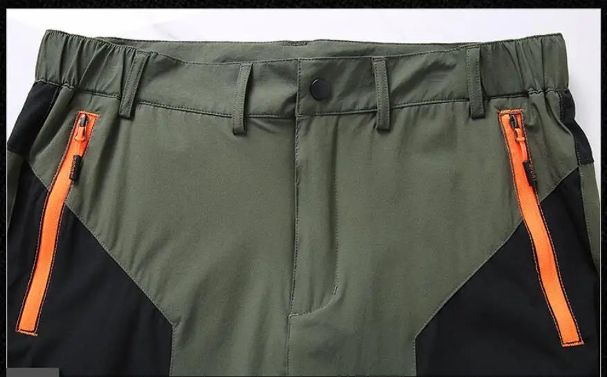 New Summer Men Thin Multi Pocket Work Pants Outdoor Casual Sports Breathable Cargo Pants Straight Leg Loose Tooling Trousers 4XL