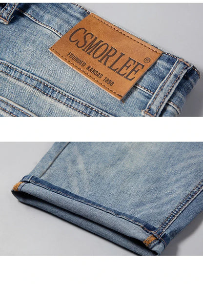 2025 Summer Brand Stretch Thin Bermuda Masculina Cotton Denim Jeans Jorts Men Knee Length Soft Ropa Hombre Shorts