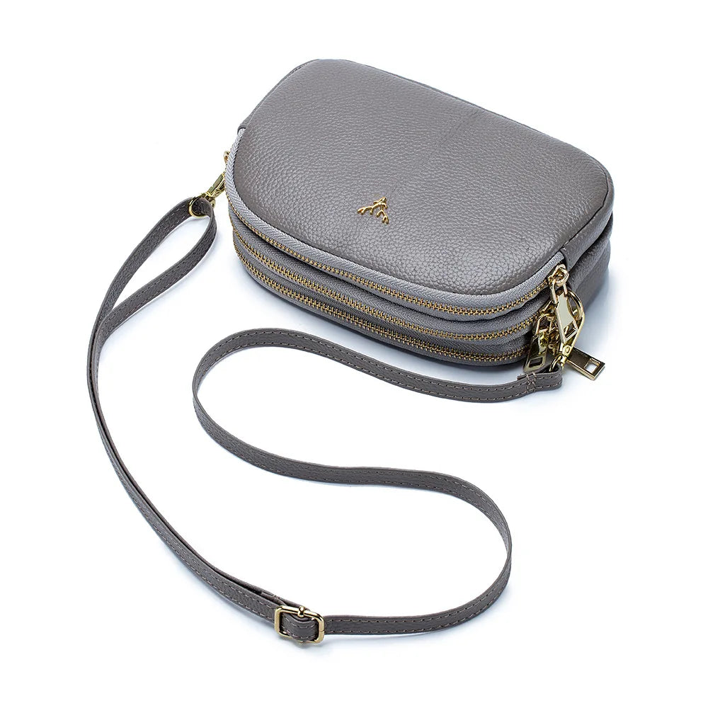 Genuine Leather Trend Shoulder Bag Luxury Totes Cowhide Handbag Versatile Crossbody Lipstick Phone Pouch For Women Grrls