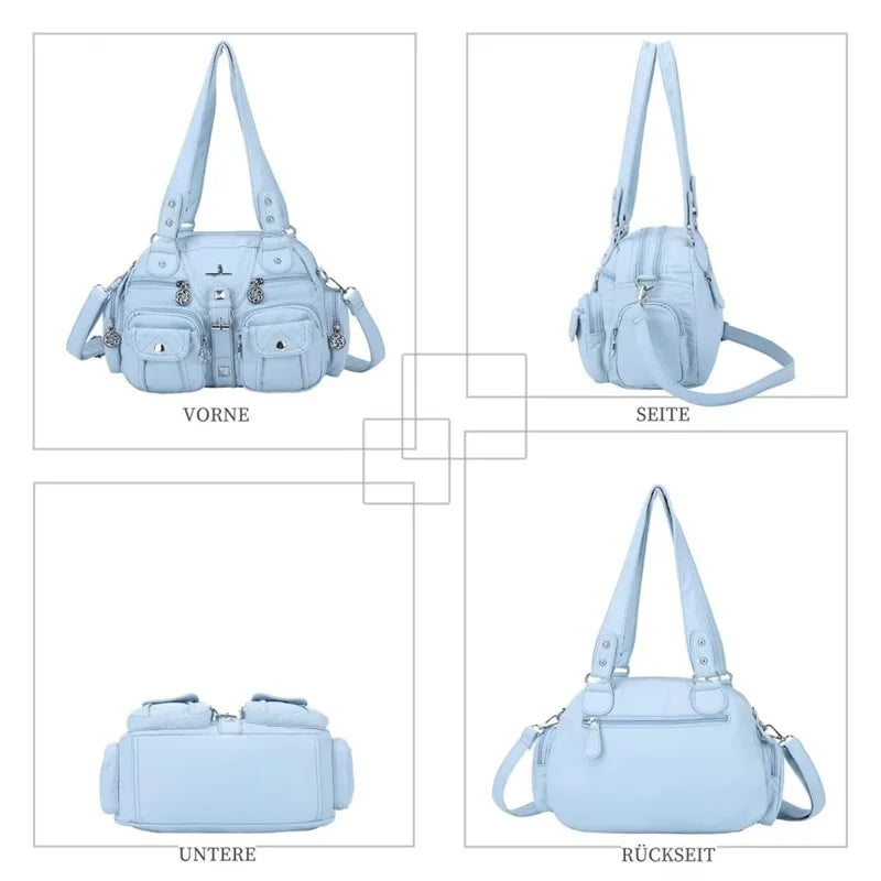 Vintage Women Handbags Fashion Satchel PU Shoulder Bag Top-handle Handbag Dumpling Pack Gifts Shoulder Bags Phone Money Pack