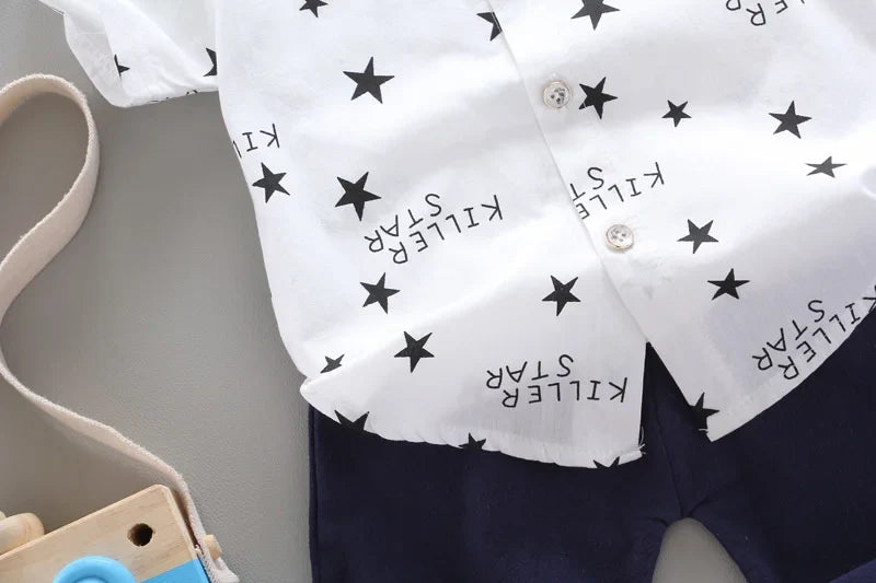 New Summer Baby Clothes Suit Children Boys Casual Shirt Shorts 2Pcs/Sets Infant Outfits Toddler Fashion Costume Kids Tracksuits