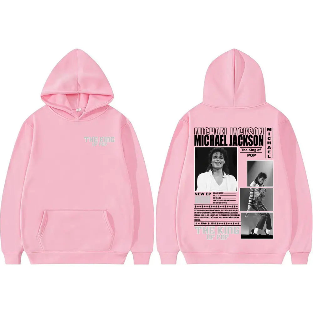 King of Pop Michael Jackson Bad Era Hoodies Men Women Fashion Hip Hop High Street Sweatshirt Fleece Casual Long Sleeve Pullovers