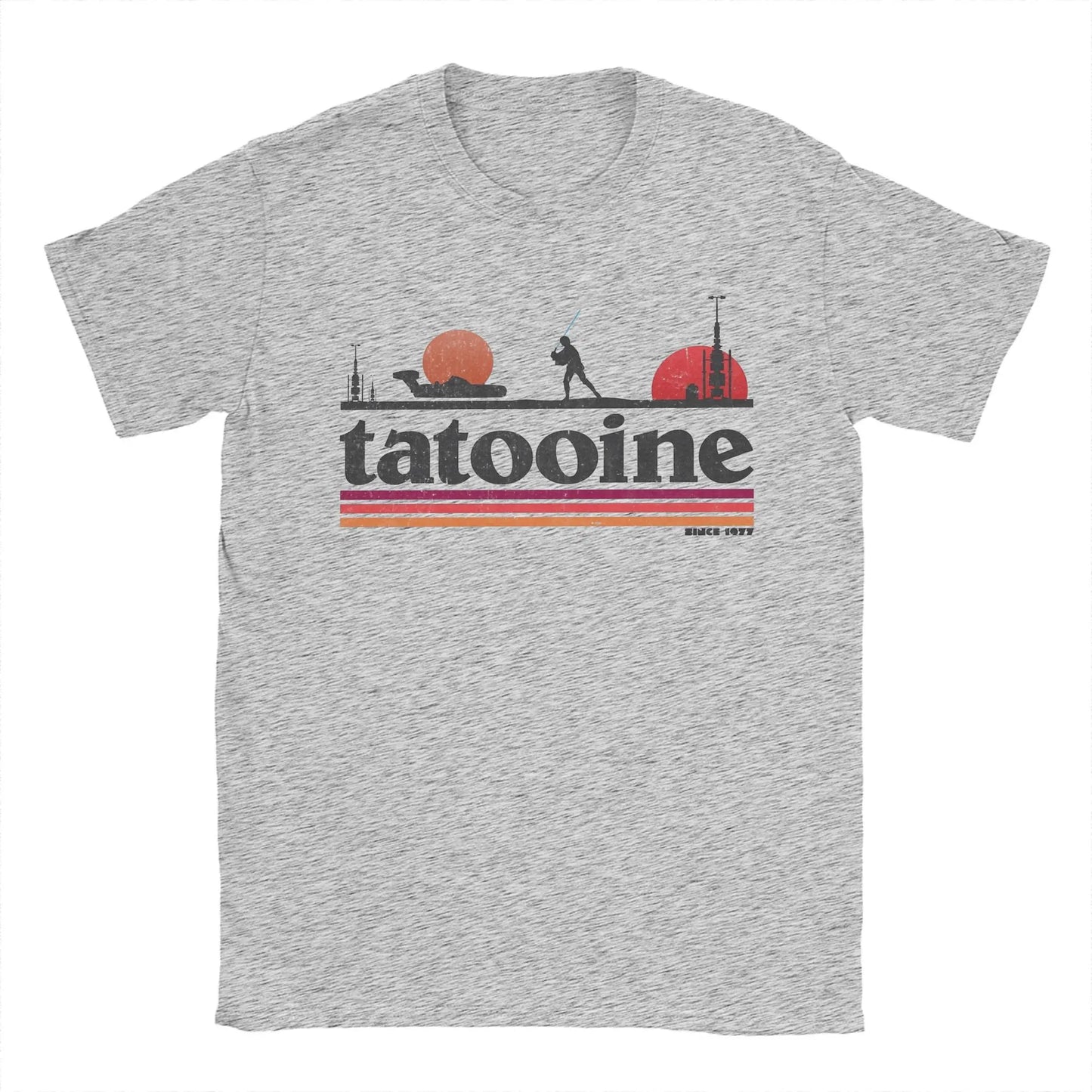 Casual Planet Sky Tatooine T-Shirts for Men Crewneck Cotton T Shirt  Short Sleeve Tee Shirt Classic Clothes