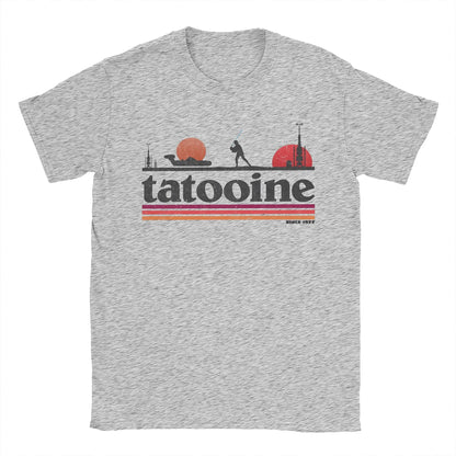 Casual Planet Sky Tatooine T-Shirts for Men Crewneck Cotton T Shirt  Short Sleeve Tee Shirt Classic Clothes