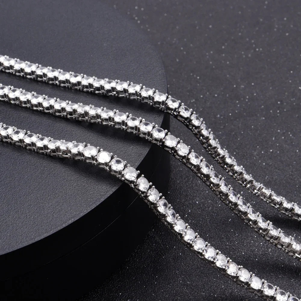 Luxury Iced Out Necklace For Women Charms Tennis Chain Large Crystal Zircon Pendant Chains Hip Hop Jewelry Wedding Gifts