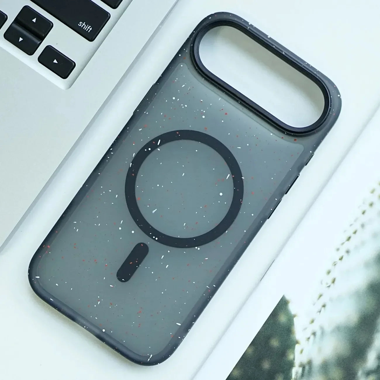 Art Ink Dots Pattern Silicone Soft For MagSafe Phone Case For iPhone 17 Air 16 15 14 13 Pro Max Magnetic Wireless Charge Cover