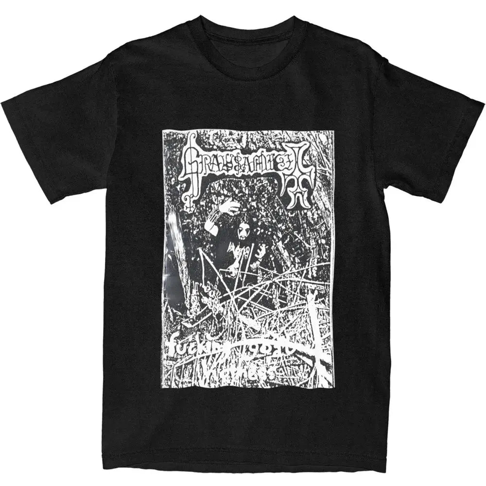 Men Women T-Shirt Grausamkeit Music Black Metal Gothic T Shirts Popular Summer Tee Shirt Funny Casual 100 Cotton Tops Plus Size