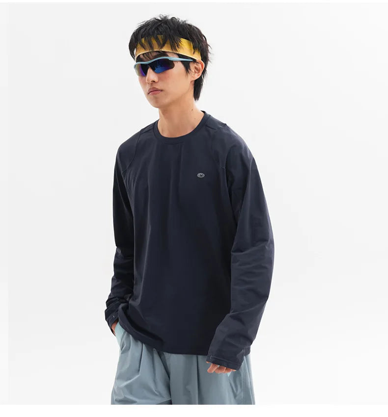 Men Anti-Bacterial  UPF Sun Protection Long Sleeve Moisture-Wicking & Quick-Dry Lightweight Top Unisex Quick-Dry Sun Protective