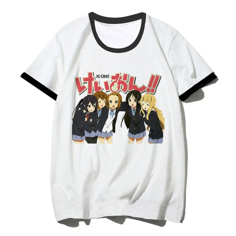 k-on tshirt men graphic white t shirt vintage grunge japanese t shirt graphic aesthetic