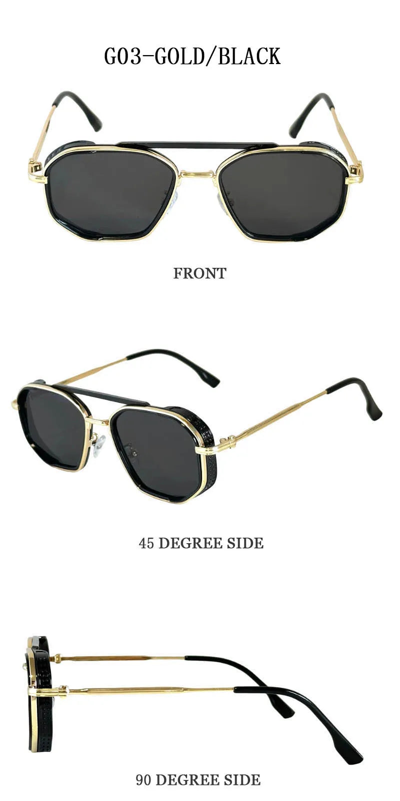 Vintage New Square Sunglass Men Fashion Steampunk Sunglasses Women 2025 Retro Glasses Gafas De Sol Hombre Lunette Soleil Femme