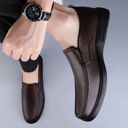Genuine Leather Men Loafers Handmade Mens Casual Shoes Business Dress Flats Breathable Moccasins Luxury Brand Man Driving Shoes