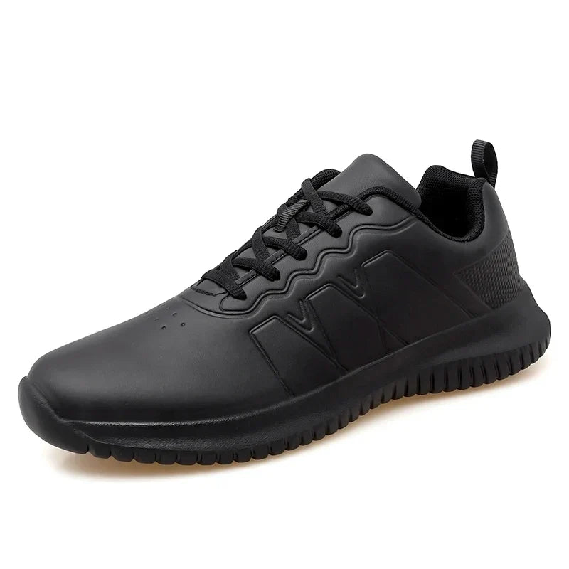 Casual Chef Shoes four Season new Lightweight Soft Sole Comfort Oil proof Men and Women's Chef Business Work Leather Shoe