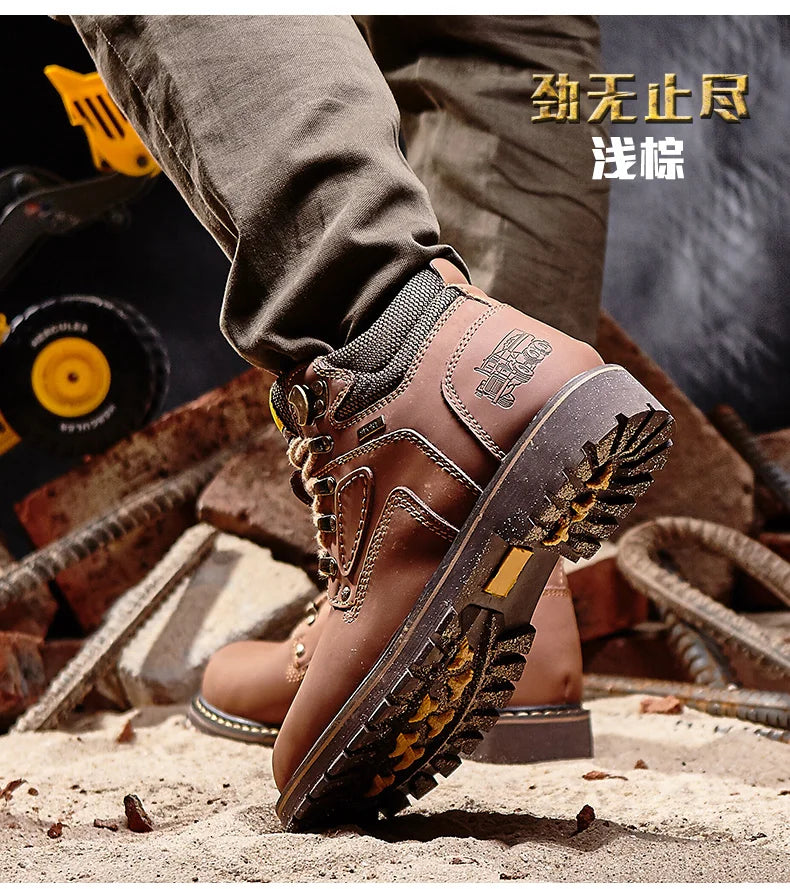 Natural Cow Leather Men’s Women Boots Handmade Retro Winter Autumn Shoes Ankle Snow Boots for Men Top Quality Shoes Dropshipping
