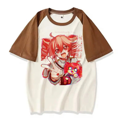 Kasane Teto tshirt girl Gothic Punk Comfortable aesthetic Colorful Y2k Pop Culture harajuku Psychedelic streetwear Retro
