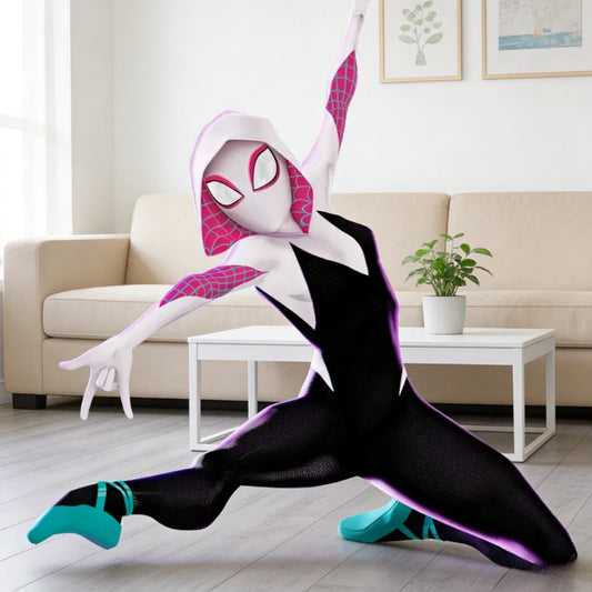 Spider Gwen Costume Across the Spider-Verse Gwen Stacy Hooded Cosplay Zentai Bodysuit Spider Man Carnival Party Anime Outfit