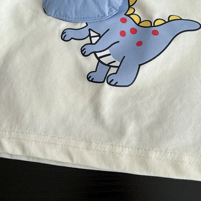 New Baby Summer Clothes Kids Cute Cartoon Suits Boys 3D Dinosaur Tshirt Shorts 2Pcs Sets Chidren Girls Fashion Clothing Outfits