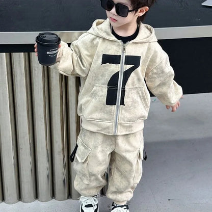 Hoodies Set Coat Children Autumn Winter Clothes Children's Clothing Boys Year Old Boy Kids Top Bottom Junior Boys' Costume 8 10