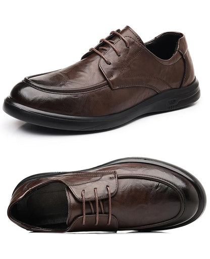 Spring Autumn New Business Casual Shoes for Men Solid Color Fashion Wedding Shoes Male Soft Sole Lace Designer Loafers Man