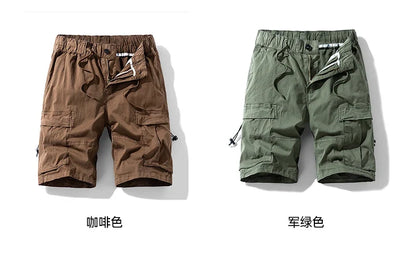 Men Multi Pocket Loose Cargo Pants Men Thin Breathable Casual Outdoor Male Shorts Men Summer Shorts New Trendy Sports Shorts