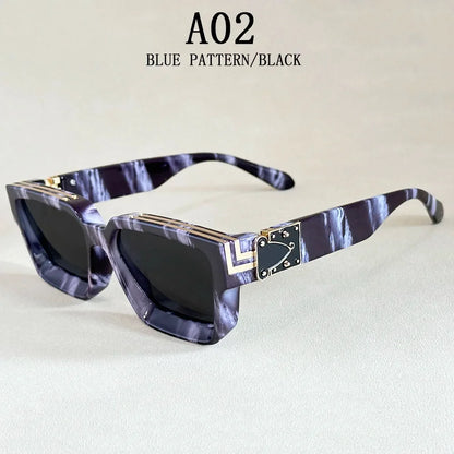 Square Sunglass Men Retro Millionaire Sunglasses Women 2025 Trendy Vintage Vacation Fashion Glasses Gafas De Sol Hombre Lunette