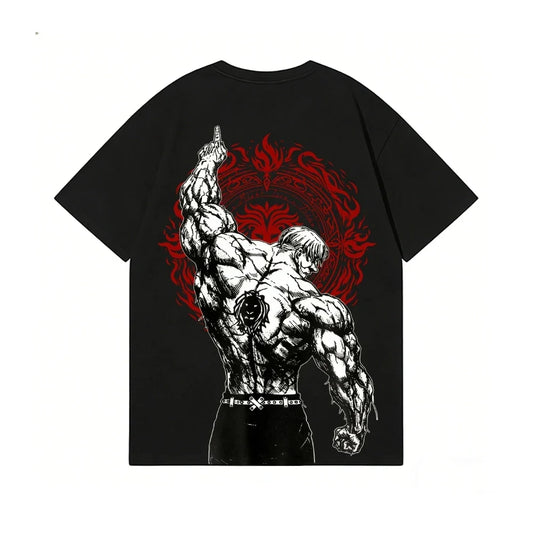 Lion's Sin of Pride Escanor Anime T-shirt High-quality Streetwear Men's Clothing and Women's Clothing 2026 Summer New T Shirt