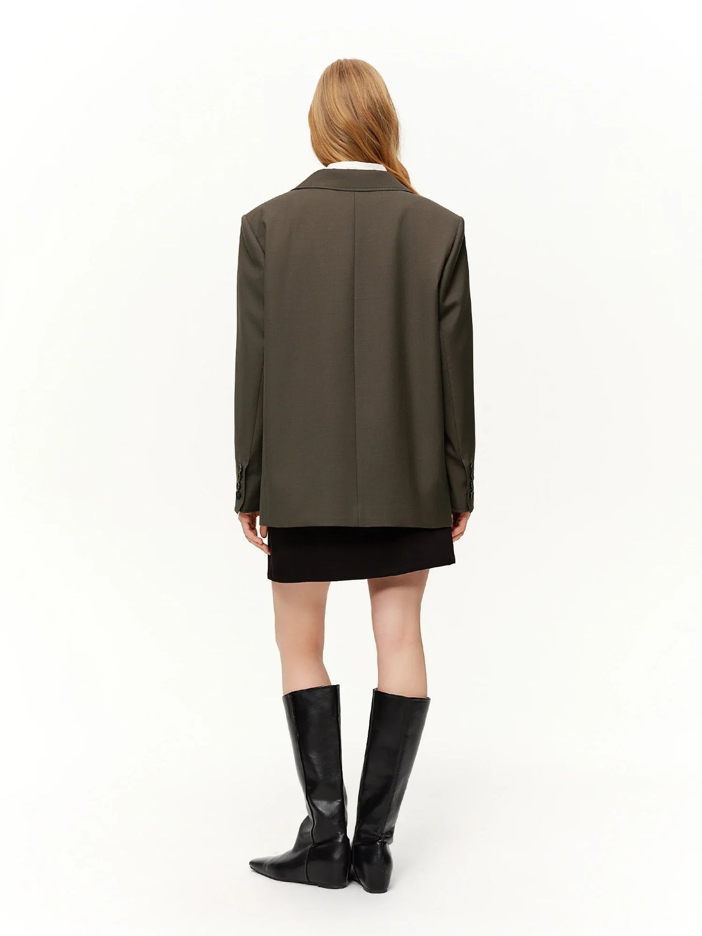2026 Plus Size Spring New Women's Classic Oversized Blazer, Wide Shoulder Structured Jacket, Y2K Retro Office Chic Coat