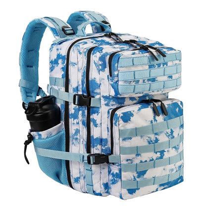 45L Tactical Backpack for Men and Women Large Athlete Gym Bag Outdoor Sports Hiking Survival Rucksack with Bottle Holder
