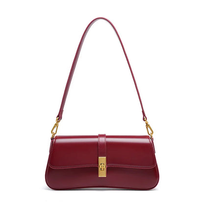 underarm cowhide Genuine leather handbags women vintage shoulder bag female crossbody bags luxury high quality 2025