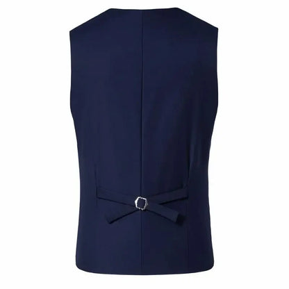 2024 New  Solid Color Men's Vest Versatile Suit Collar Slant Hem Mens Blazer Waistcoat  Dark Gray Black Red Navy-Blue  S-6XL