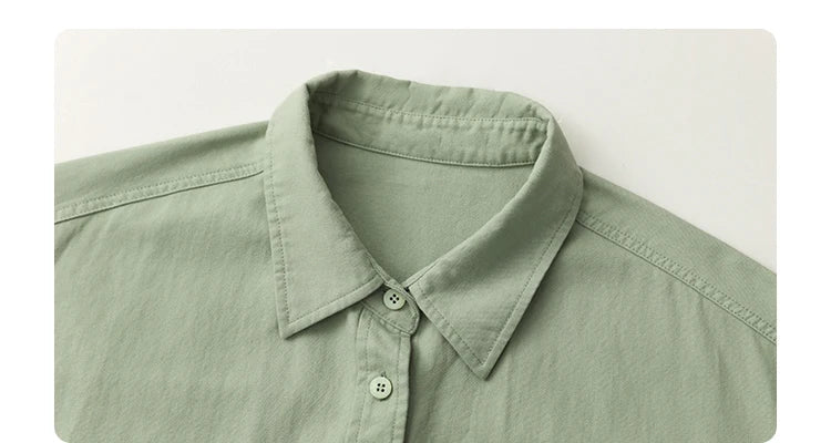 Korean Women's Long-sleeved Shirt Loose Woman Tops Fashion Woman Blouse Office Lady Coat 2025 Spring Autumn Clothing