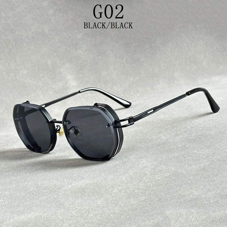 Punk Sunglasses For Men Vintage Steampunk Sunglasses Women Trendy Luxe Square Fashion Glasses Dropshipping Gafas De Sol Hombre